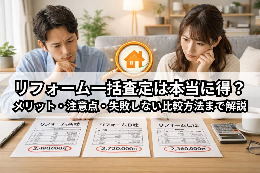 リフォーム一括査定はお得？タイトル画像