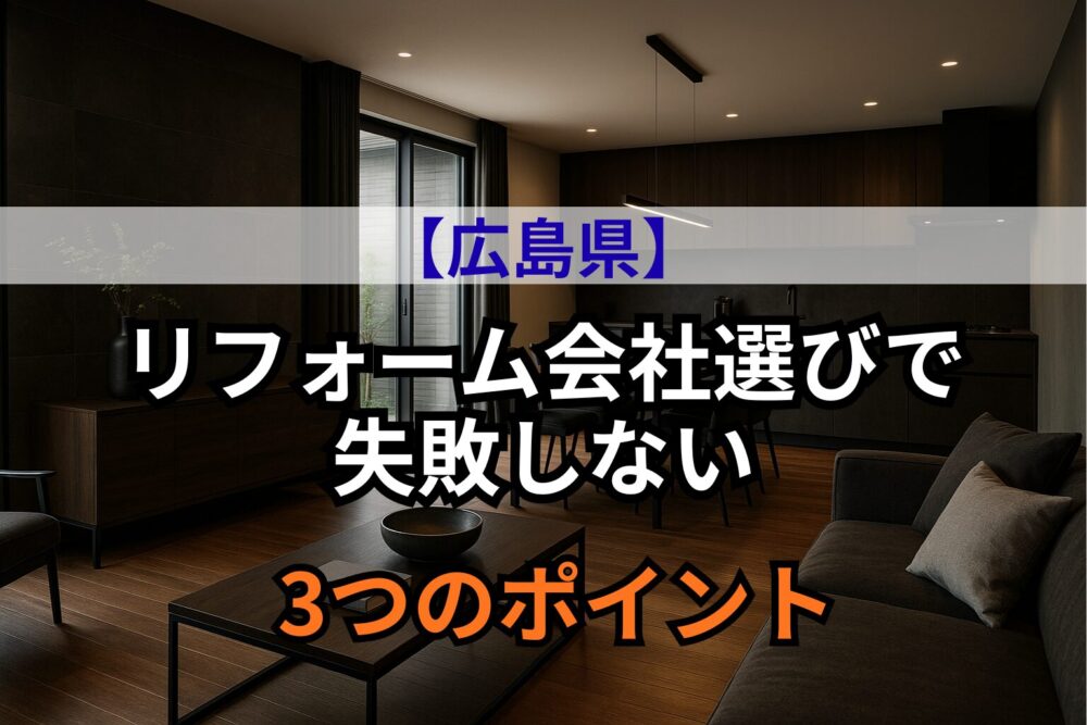 広島県リフォーム会社選びに失敗しない3つのポイントタイトル画像
