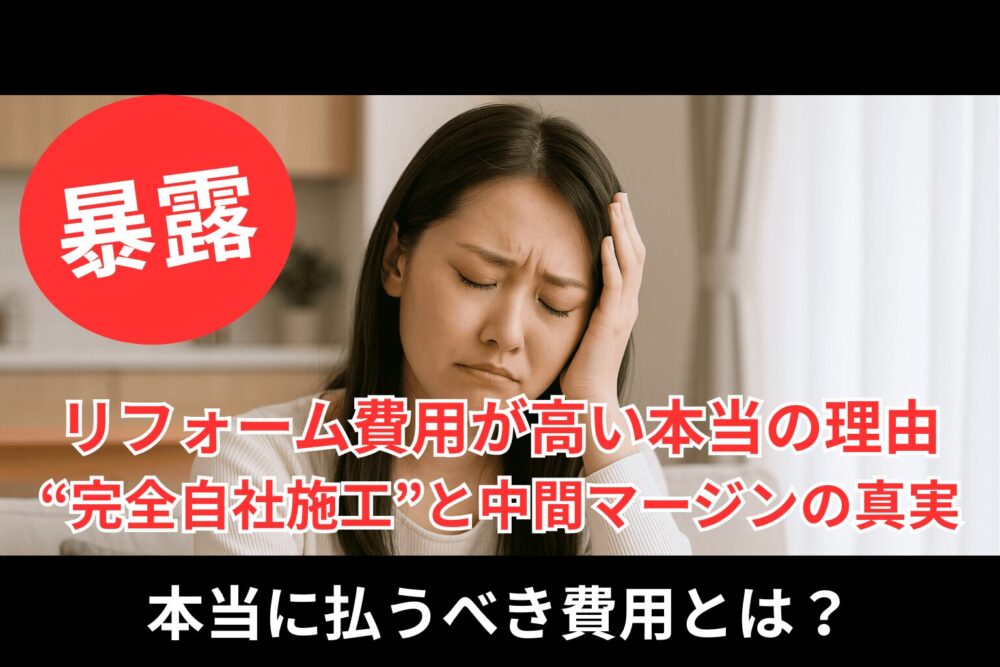 リフォーム費用が高くなるのは中間マージンのせいだけではない！？タイトル画像