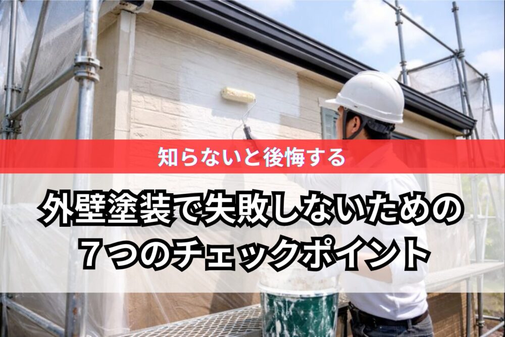 外壁塗装で失敗しないための7つのチェックポイント画像